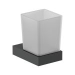 Стаканчик для зубных щеток стекло/нерж. сталь CORINTO 16931.N чёрный