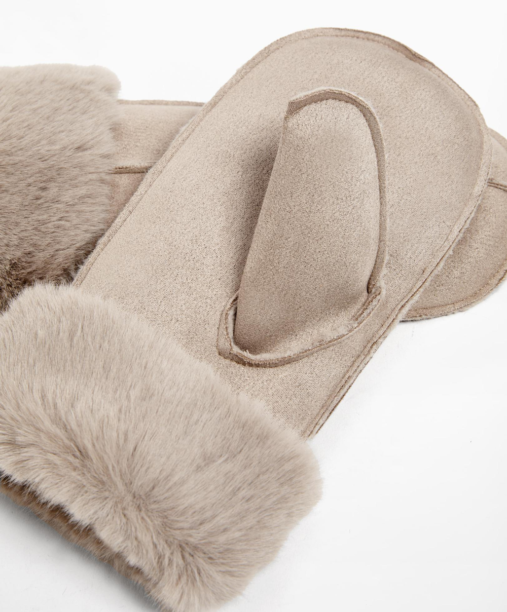 Oysho Замшевые варежки, норка