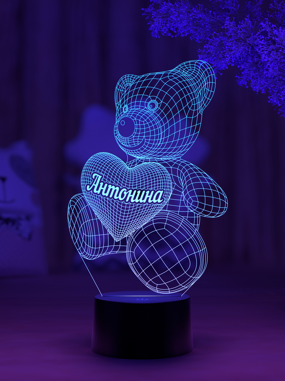 Ночник "Мишка с именем Антонина"