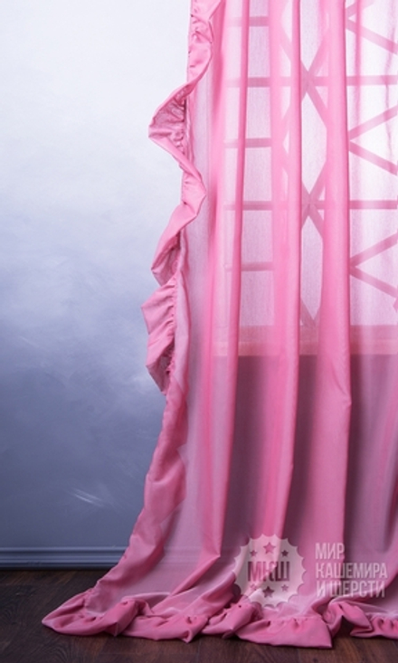 Комплект легких штор: БЭТСИ (арт. BL01-240-04)  - (140х270)х2 см.  - (Возможна высота 250 см.) - розовые