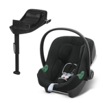 Коляска 3 в 1 Cybex Balios S Lux BLK и автокресло Aton B2 i-Size Volcano Black с базой isofix Base One Lava Grey с дождевиком