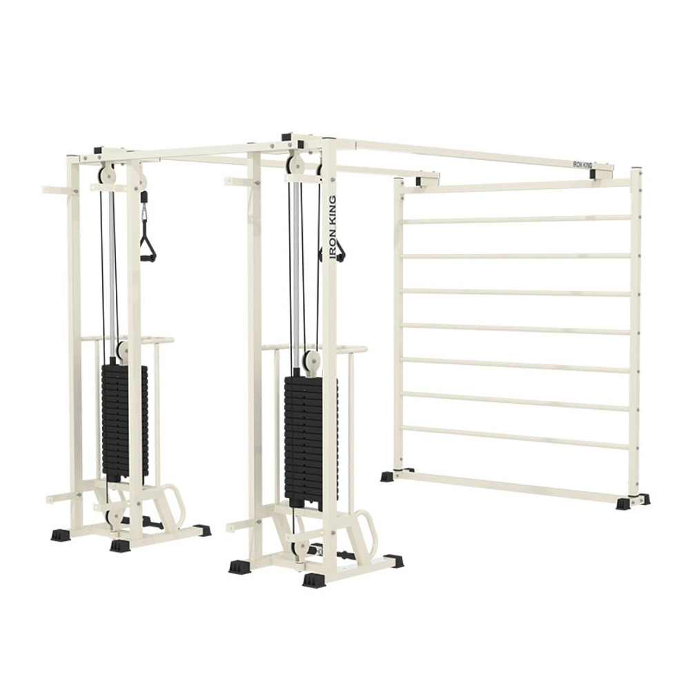 Сдвоенная рама и шведская стенка IK36 серый