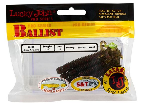 Твистеры съедобные LJ Pro Series BALLIST 2.5in (6,3 см), цв. PA03, 10 шт.