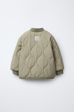 ZARA СТЕГАНЫЙ БОМБЕР, ХАКИ