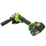 Угловая шлифовальная машина акк. Greenworks AG590, 24V, б/щет, 125 мм, 8500 об/мин, Anti-Kickback,1х5Ач,ЗУ,кор (3201007CUG)
