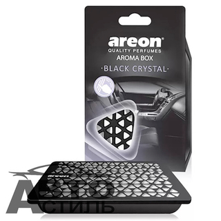 Ароматизатор в банке под сидение AREON  AROMA BOX  - Black Crystal\Черный Лед