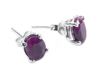 Пусеты "Эстрелла" рубин