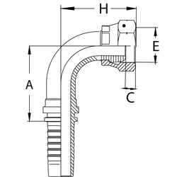 Фитинг DN 16 DK (Г) 22x1.5 (90)