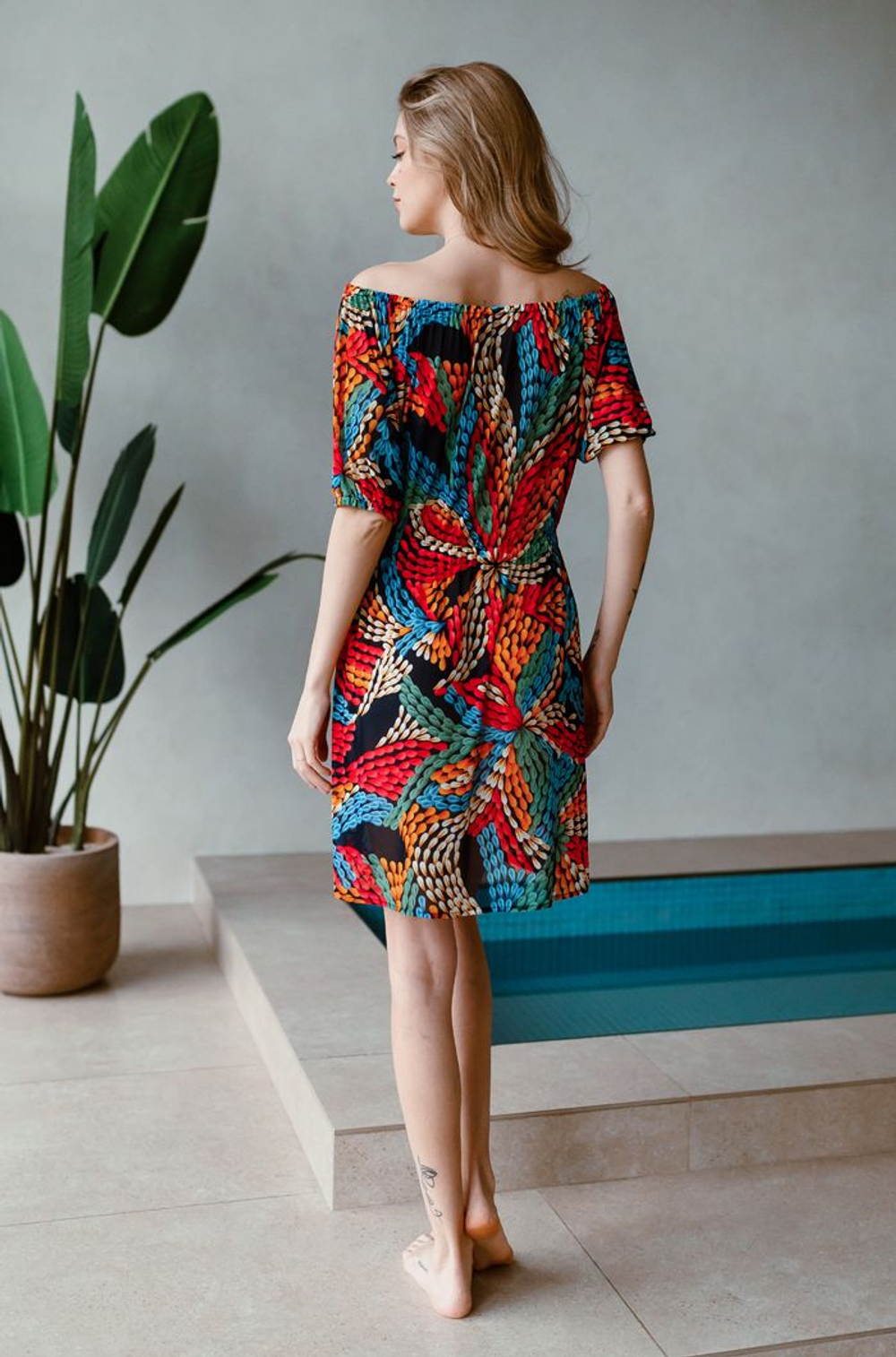 Пляжная туника-платье Barbara (Размер: L) (Цвет: разноцветный)