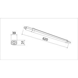 Линейный светодиодный светильник ЭРА SPP-301-18-6K-M 18Вт 6500К IP65 600 | Линейные светодиодные светильники IP65