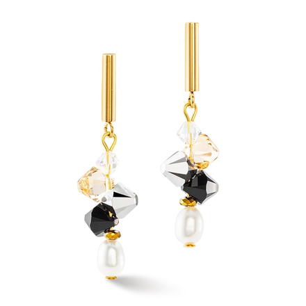 Серьги Coeur de Lion Black-Crystal 1124/21-1318