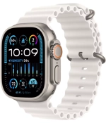 Apple Watch Ultra 2, 49 мм, корпус из титана, ремешок Ocean белого цвета