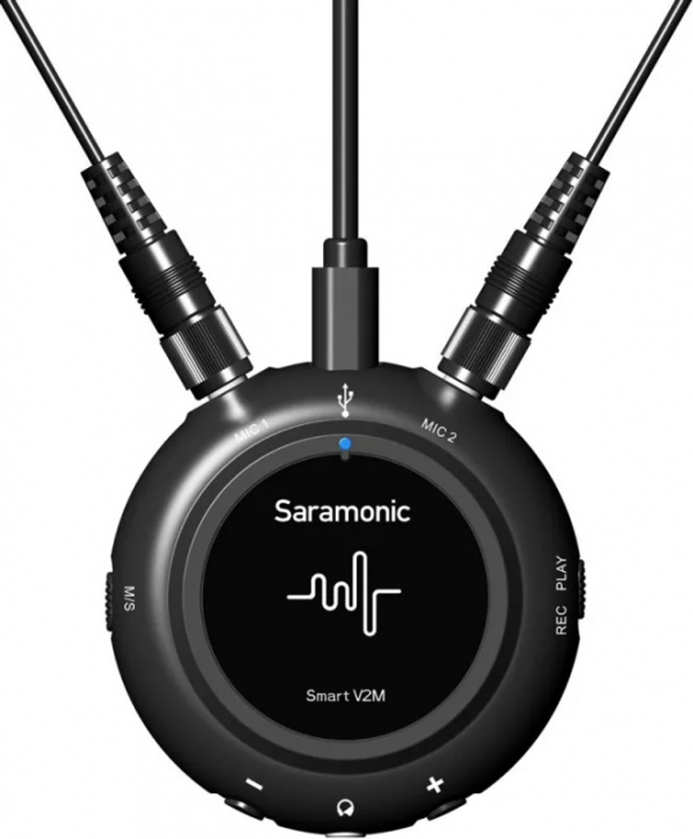 Микшер Saramonic Smart V2M двухканальный (2 входа 3,5 мм) для устройств Android, iOS и компьютеров