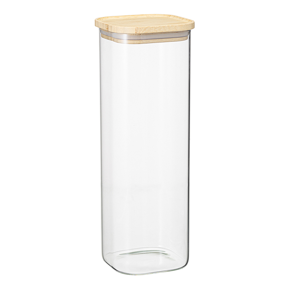 Банка для хранения квадратная Glass Bamboo 2.2 л