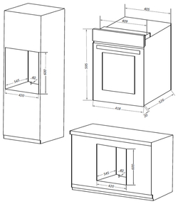 Встраиваемый электрический духовой шкаф Maunfeld EOEM 516W