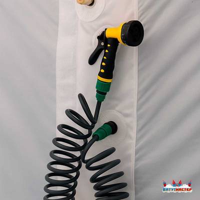 Пневмокаркасная всесезонная палатка «Универсал» 4×2,5×2,5 м — из ПВХ, синяя