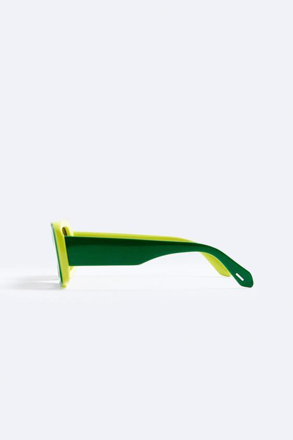 ZARA СОЛНЦЕЗАЩИТНЫЕ ОЧКИ В КОНТРАСТНОЙ ПРЯМОУГОЛЬНОЙ ОПРАВЕ, ЗЕЛЕНЫЙ