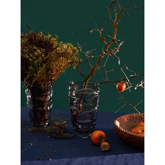 Ваза crumpl, 25 см, серая