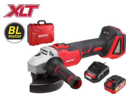 Аккум. углошлифмашина WORTEX CAG 1812 E в чем. ALL1 XLT SET БЕСЩЕТ., 18 В, 125 мм, 8000 об/мин, 1