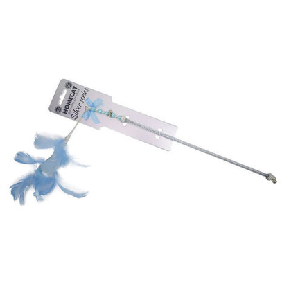 HOMECAT SILVER SERIES Дразнилка для кошек Удочка из перьев, 42 см