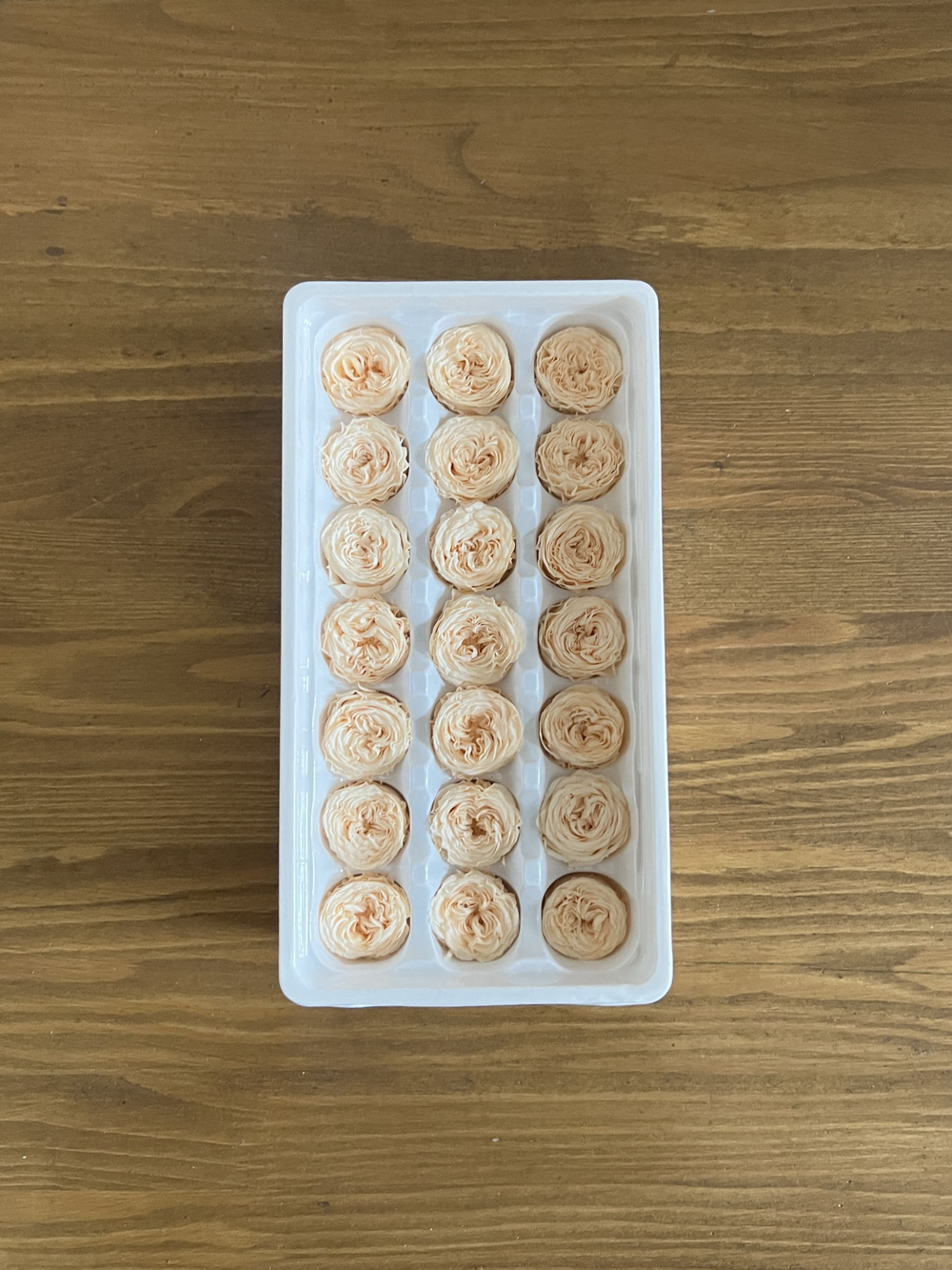 Роза пионовидная шампань d=2-3 см (упак 21 шт)