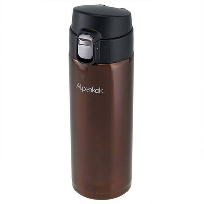 Термокружка вакуумная 380 мл ALPENKOK AK-04811A коричневая