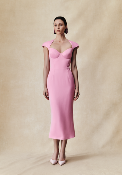 Платье миди из вискозного крепа