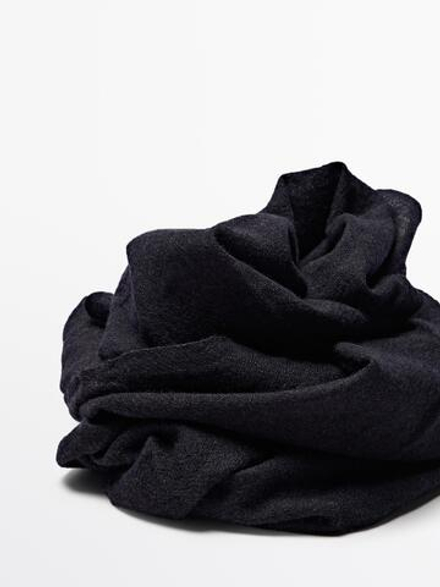 Massimo Dutti Шарф из 100% кашемира, темно-синий