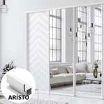 Дверь-купе ARISTO I, зеркало, профиль белый матовый