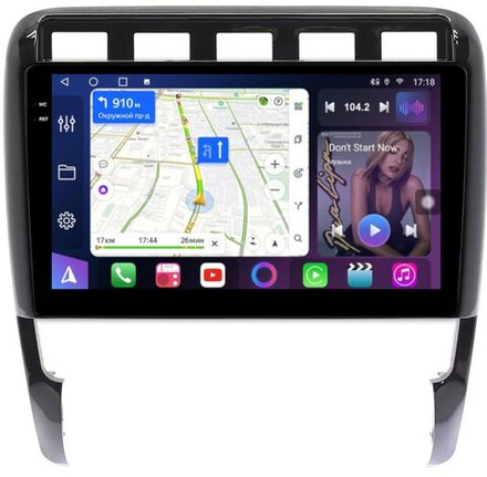 Магнитола для Porsche Cayenne 2002-2010 - FarCar BM443M монитор 9.5" QLED на Android 14, TS10, 4+32Гб, CarPlay, 4G SIM-слот