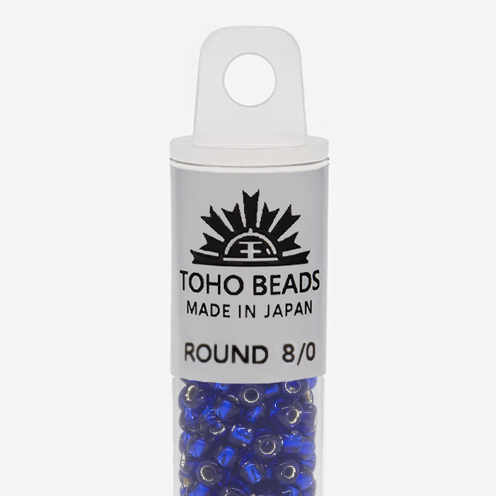 Японский бисер TOHO Round 8/0 (№28), с внутренним серебрением, прозрачный