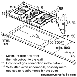 Газовая варочная панель Bosch PPS9A6B90
