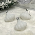 Набор ёлочных украшений VELOUR «Волшебная юла» 6 см (набор 3 шт), Белый