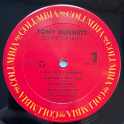 Винтажная виниловая пластинка LP Tony Bennett, Bennett Berlin (США 1987)