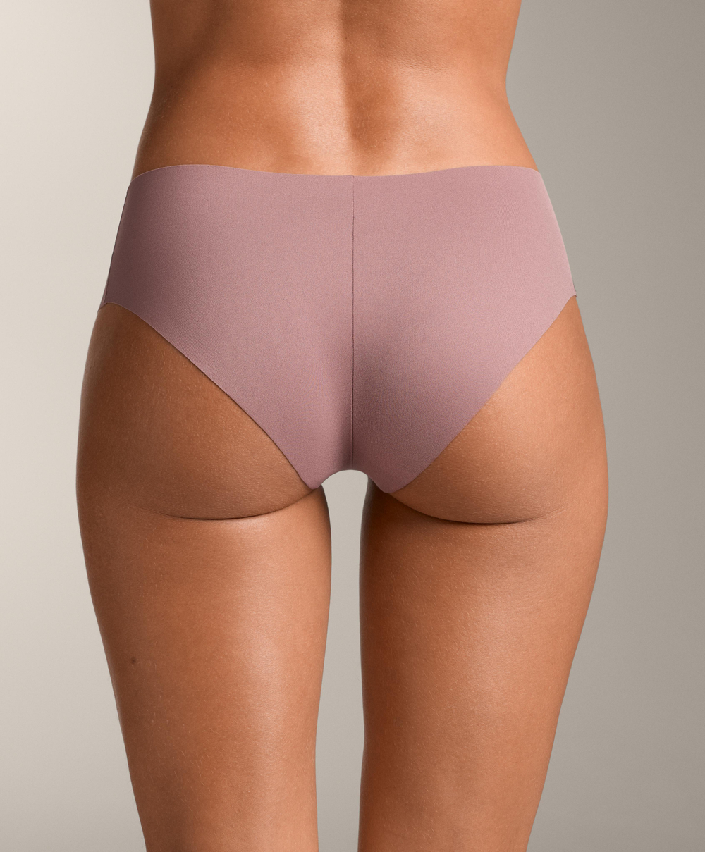 OYSHO Набор из 5 бесшовных трусов-хипстеров, бордовый