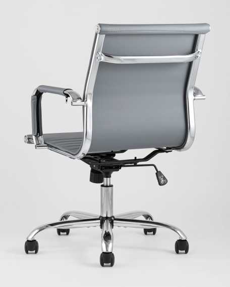 Компьютерное кресло TopChairs City S офисное серое, обивка экокожа, механизм качания и регулировки по высоте