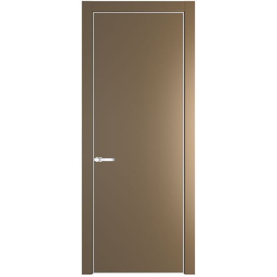 Межкомнатная дверь эмаль Profil Doors 1PA перламутр золото глухая профиль белый матовый