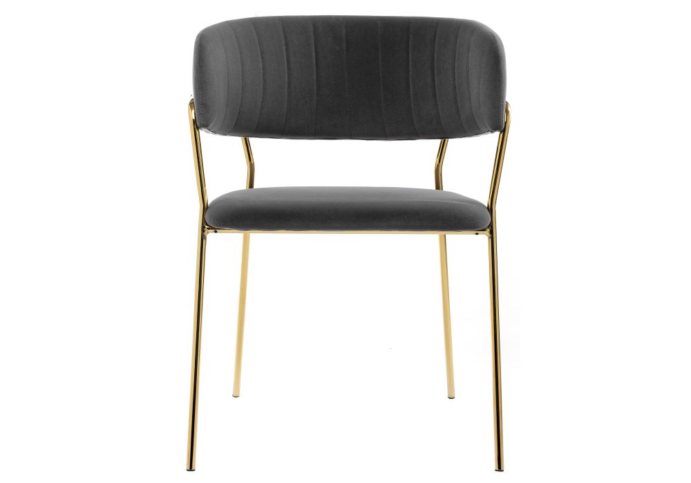 Стул на металлокаркасе Kamelia grey / gold