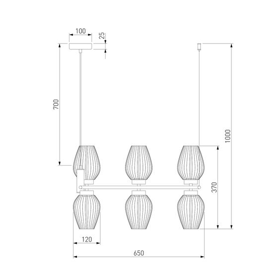 30183/6 / подвесной светильник / латунь Smart