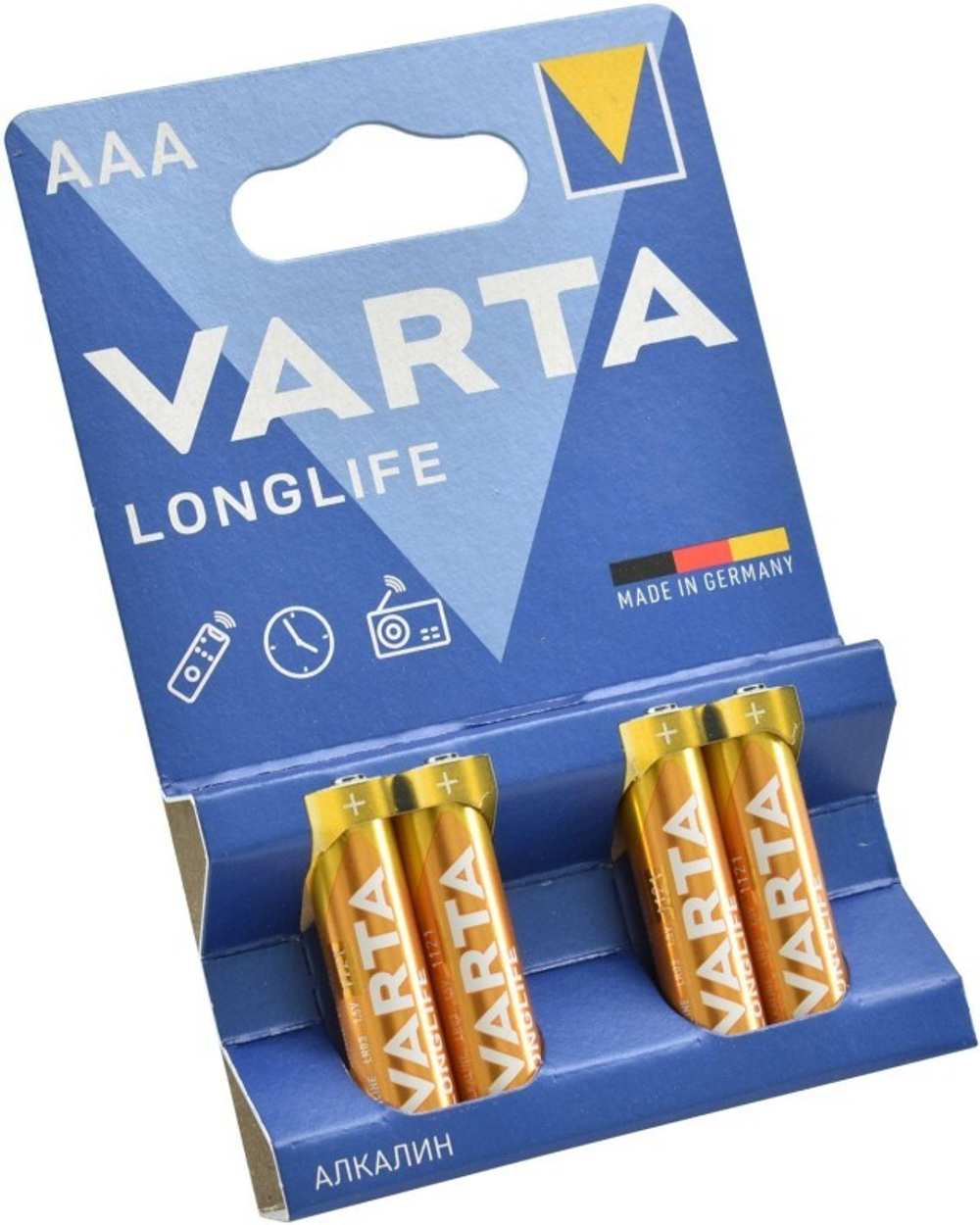 Батарейка Varta Longlife AAA/LR03 , ( 4 ) шт. в блистере, 04103101414