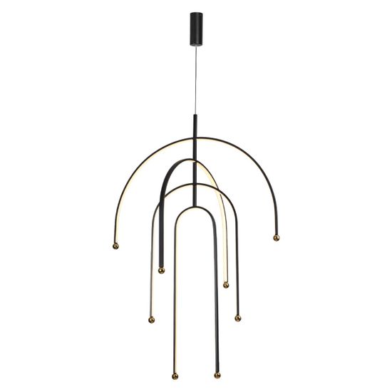 6633/95L HIGHTECH ODL24 285 металл/черный/акрил Подвесной светильник (регулируемые рожки) LED 95W 3000K 220V MEMFI