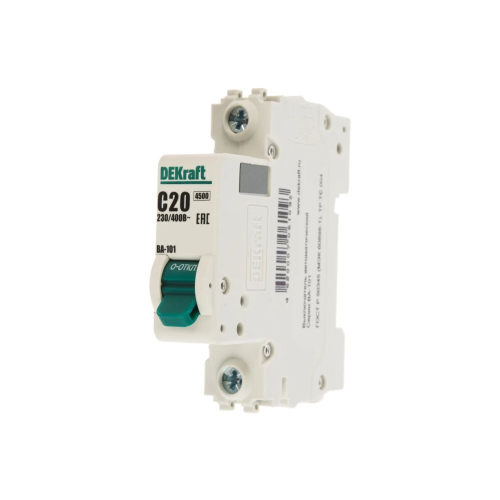 DEKraft Автоматический выключатель ВА-101 1P 20А 4,5kA х-ка С 11055DEK