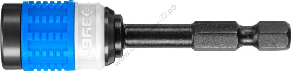 ЗУБР 60 мм, Ударный адаптер для бит с мех. фиксатором (26815-60)