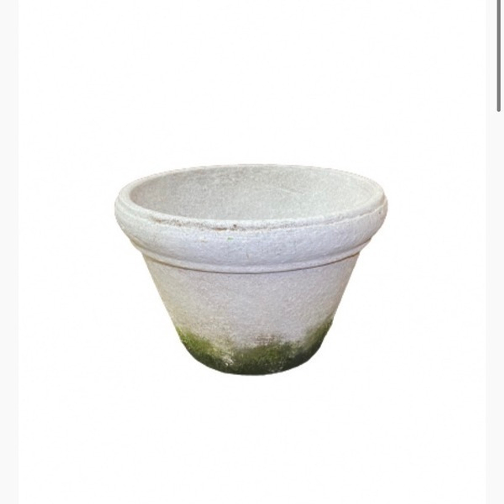 Кашпо бело-зеленое [Арт. 94993]