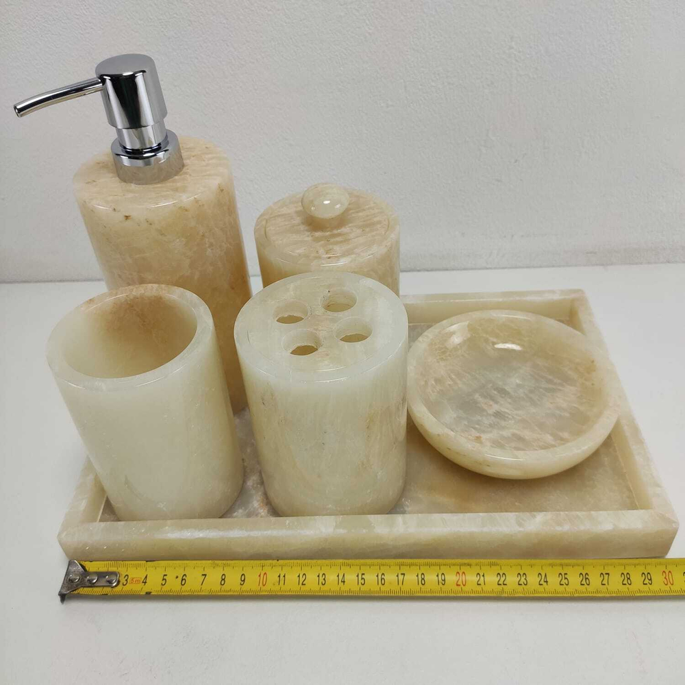 Набор из оникса 8 предм SEA Set Yellow NO-6177 прямоуг