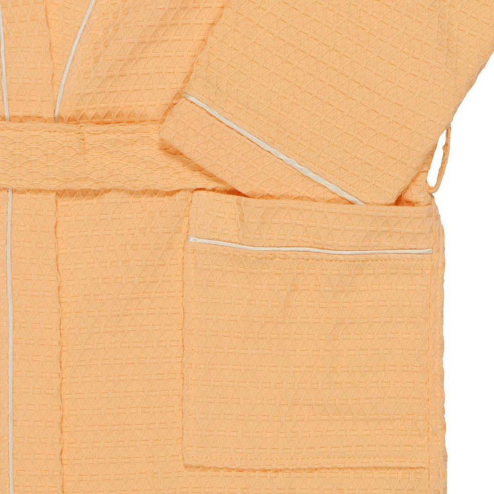 Халат унисекс, ваф, 100%хл, персик, XXL-XXXL, 56-58, Barkas, AI-0106008