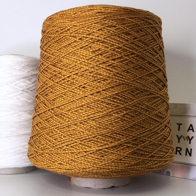 CAGE - E.Miroglio; 90% хлопок, 10% п/а; 230м/100гр; col. Y5H Медовый Коричневый оплетение, желтое шнурок внутри; S710