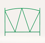 Заборчик садовый «Арена» 72*70*350см (5 деталей)