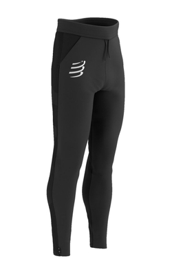 Теннисные брюки Compressport Hurricane Windproof Seamless Pants - black