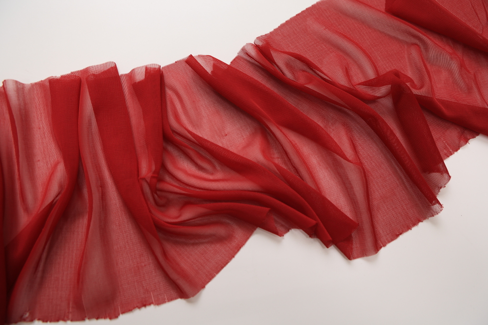 Сетка трикотаж красная